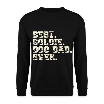 Crème anglaise Golden Retriever Papa Maître Paoa - Sweat-shirt Unisexe - noir - Devant - Alina (178cm) & Michal (187cm)