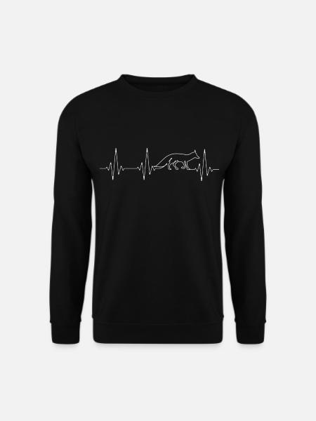 Fuchs Liebe Herzschlag Fuchsliebhaber Geschenk - Unisex Pullover - Schwarz