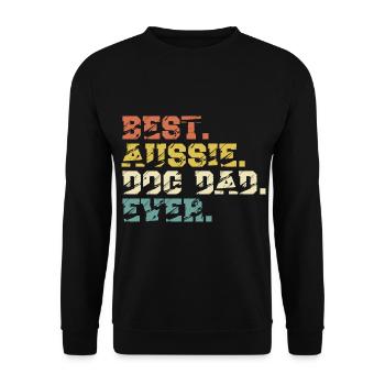 Aussie Best Dog Dad Ever Vintage - Unisex Sweatshirt - black - Front - Alina (178cm) & Michal (187cm)