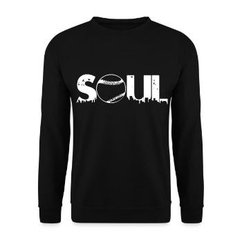 Baseball Soul - Unisex Sweatshirt - black - Front - Alina (178cm) & Michal (187cm)