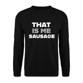 That Is Me Sausage Deutsch Englisch Denglisch Leh - Unisex Pullover - Schwarz - Vorne - Alina (178cm) & Michal (187cm)