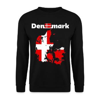 drapeau Danemark drapeau Danemark drapeau Danemark - Sweat-shirt Unisexe - noir - Devant - Alina (178cm) & Michal (187cm)