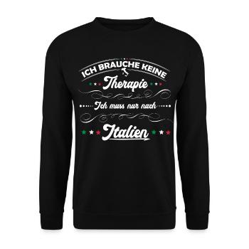 Italien, Urlaub,Therapie - Unisex Pullover - Schwarz - Vorne - Alina (178cm) & Michal (187cm)