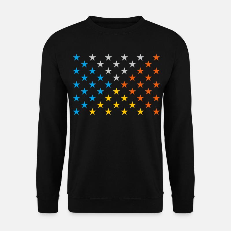 Sternen Farben Muster - Unisex Pullover - Schwarz