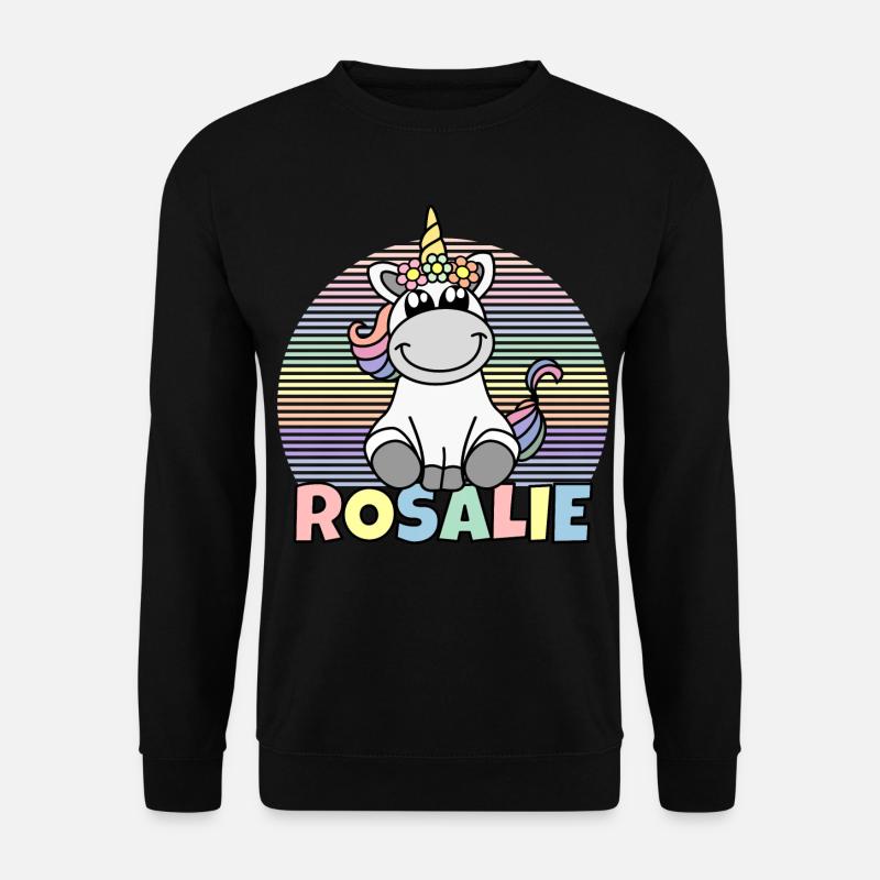 Rosalie Einhorn Name - Unisex Pullover - Schwarz