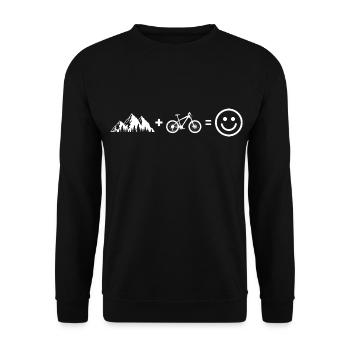 Le VTT et la montagne, c’est la chance - Sweat-shirt Unisexe - noir - Devant - Alina (178cm) & Michal (187cm)