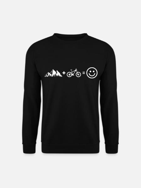 Mountainbike und Mountain ist das Glück - Unisex Pullover - Schwarz