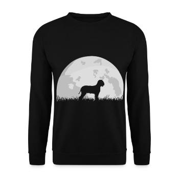 Lagotto Romagnolo pleine lune lune silhouette - Sweat-shirt Unisexe - noir - Devant - Alina (178cm) & Michal (187cm)