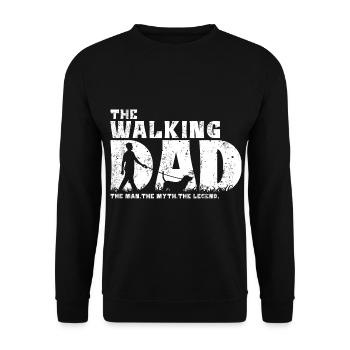 Basset Hound Papa Grand-père Le cadeau de papa qui marche - Sweat-shirt Unisexe - noir - Devant - Alina (178cm) & Michal (187cm)