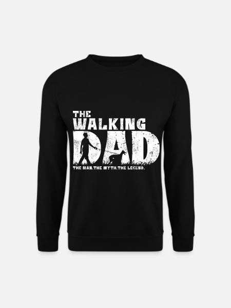 Galgo Espanol Windhund Hund The Walking Dad Papa - Unisex Pullover - Schwarz