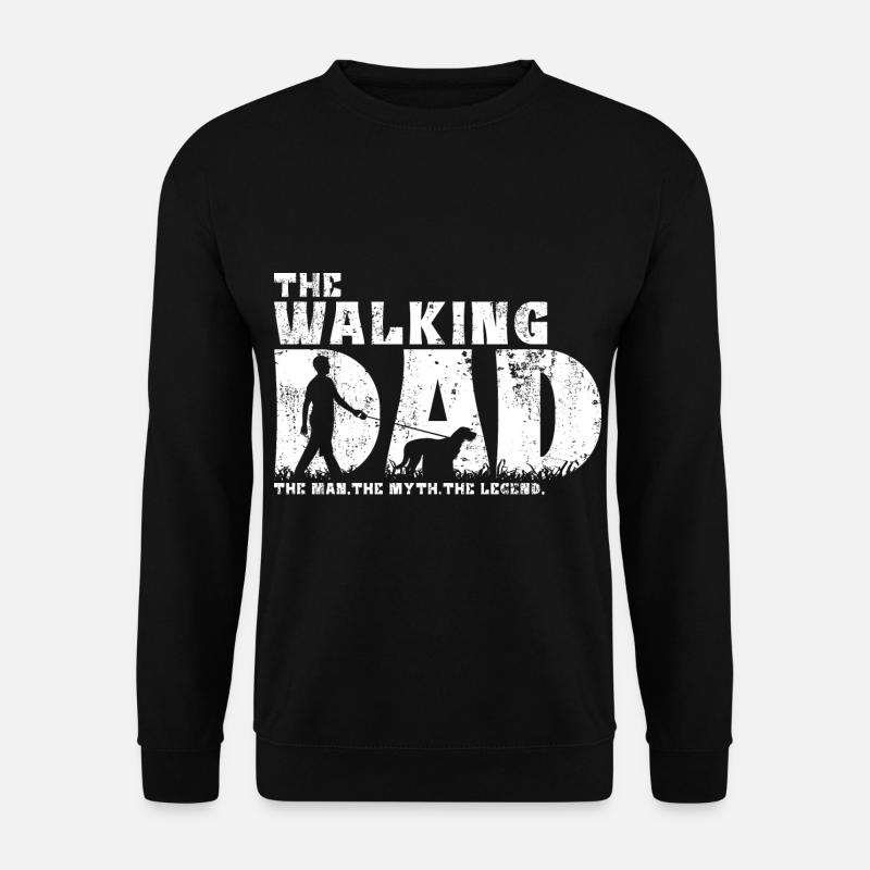 Kromfohrländer Kromi Hund Papa Walking Dad - Unisex Pullover - Schwarz