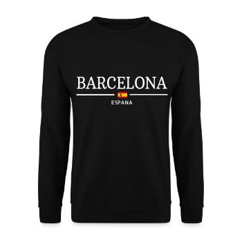 Barcelona - Sweat-shirt Unisexe - noir - Devant - Alina (178cm) & Michal (187cm)