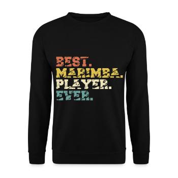 Marimba Player für Dad Papa Vater Sprüche Lustige - Unisex Pullover - Schwarz - Vorne - Alina (178cm) & Michal (187cm)