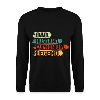 Euphonium Player Euphonist Dad Husband Sayings - Unisex Sweatshirt - black - Front - Alina (178cm) & Michal (187cm)