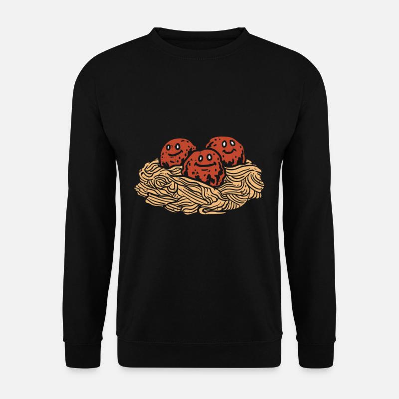 Boulettes de viande spaghetti - Sweat-shirt Unisexe - noir