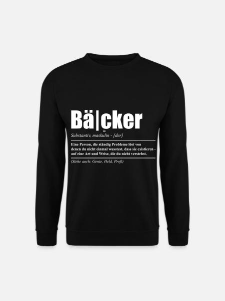 Bäcker Geschenkidee - Unisex Pullover - Schwarz