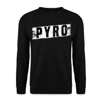 pyro logo - Unisex Sweatshirt - black - Front - Alina (178cm) & Michal (187cm)