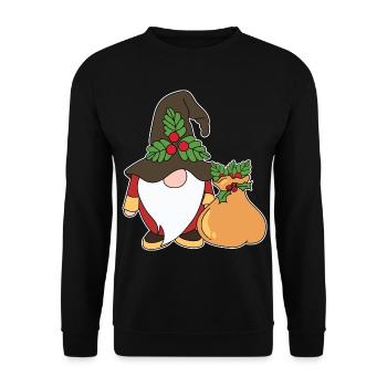 Noël Noël Gnomies - Sweat-shirt Unisexe - noir - Devant - Alina (178cm) & Michal (187cm)