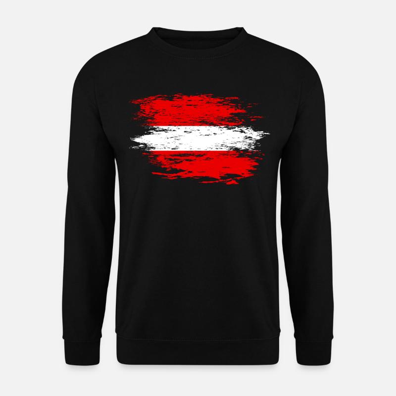 Austria map flag used - Unisex Sweatshirt - black