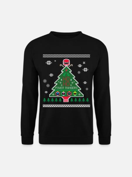 Power Rangers Ugly Christmas Weihnachtsbaum - Unisex Pullover - Schwarz