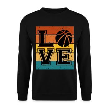 Basketball-Liebhaber - Unisex Pullover - Schwarz - Vorne - Alina (178cm) & Michal (187cm)
