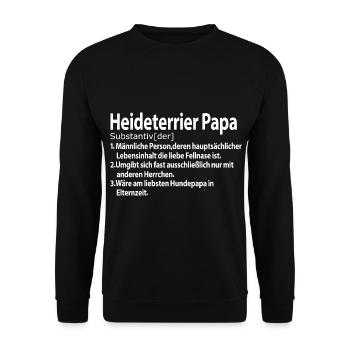 Heideterrier Papa Definition - Unisex Pullover - Schwarz - Vorne - Alina (178cm) & Michal (187cm)