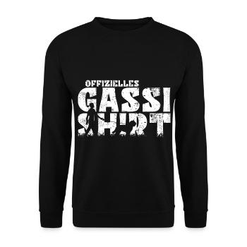 Schapendoes Hund Papa Herrchen Gassi - Unisex Pullover - Schwarz - Vorne - Alina (178cm) & Michal (187cm)