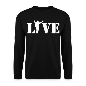 I love hiking - Unisex Pullover - Schwarz - Vorne - Alina (178cm) & Michal (187cm)