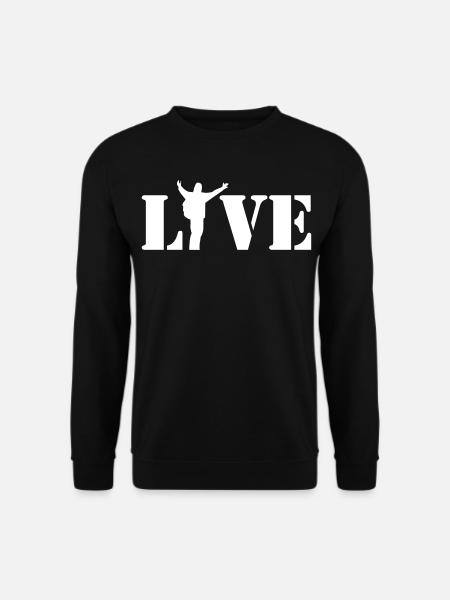 I love hiking - Unisex Pullover - Schwarz