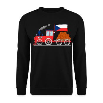 République tchèque Flag Basketball Railway - Sweat-shirt Unisexe - noir - Devant - Alina (178cm) & Michal (187cm)