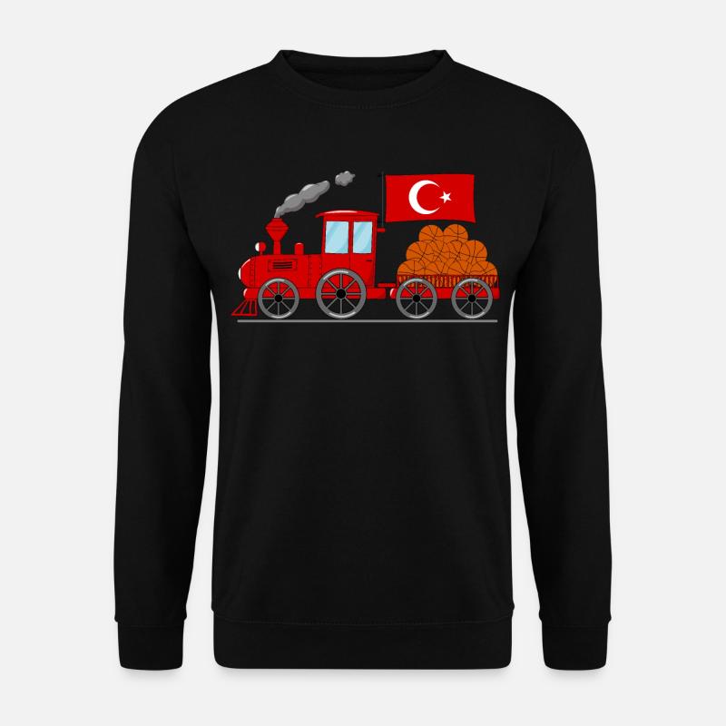 Turkey Flag Basketball Railway - Unisex Sweatshirt - black