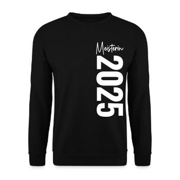 Meisterin 2025 - Unisex Pullover - Schwarz - Vorne - Alina (178cm) & Michal (187cm)