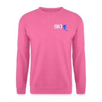Design de ski en bleu et blanc - Sweat-shirt Unisexe - rose - Devant