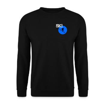 Ski Design blue - Unisex Sweatshirt - black - Front - Alina (178cm) & Michal (187cm)