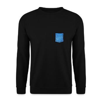 Fake Jeans Pocket - Unisex Sweatshirt - black - Front - Alina (178cm) & Michal (187cm)