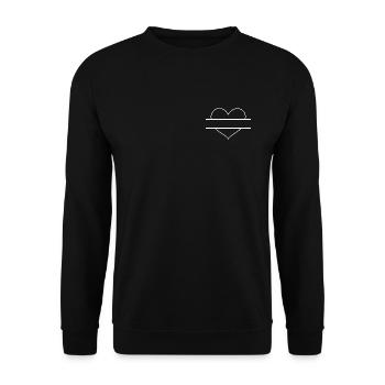 Emblème du cœur - Sweat-shirt Unisexe - noir - Devant - Alina (178cm) & Michal (187cm)