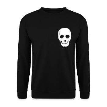 Skull, Satan, skeleton, head, - Unisex Sweatshirt - black - Front - Alina (178cm) & Michal (187cm)