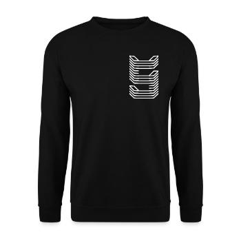 Unique Letter S Logo Design "White" - Unisex Sweatshirt - black - Front - Alina (178cm) & Michal (187cm)