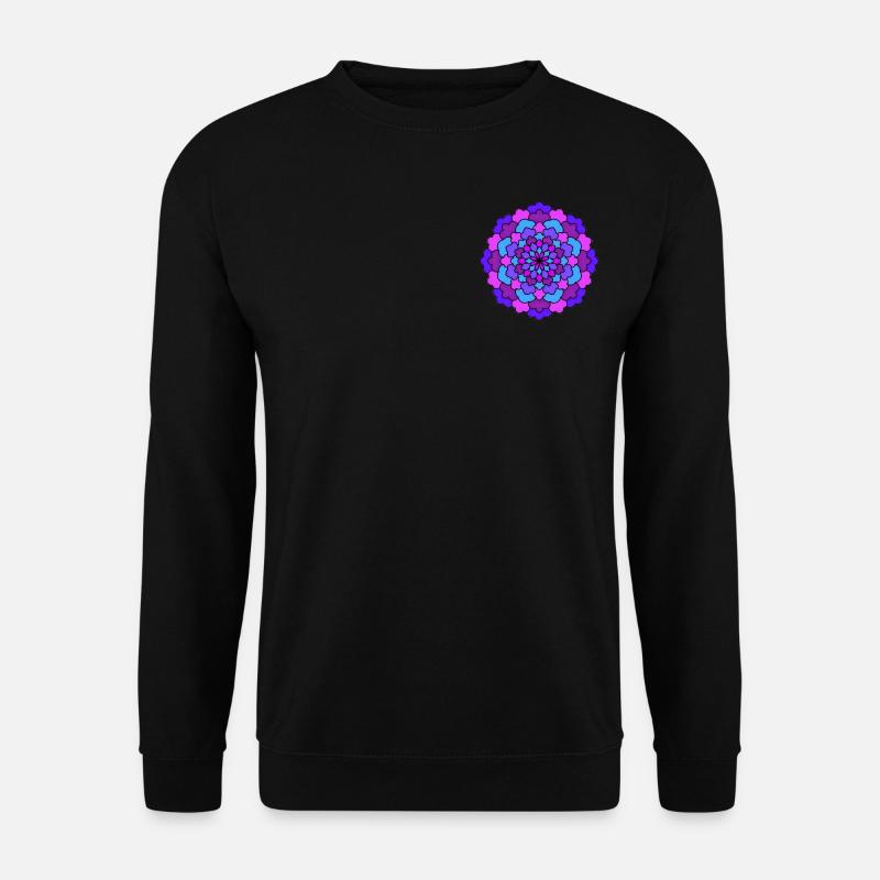 Flower-Mandala - Unisex Pullover - Schwarz