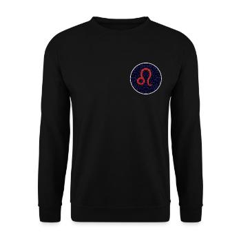 Leo - Unisex Sweatshirt - black - Front - Alina (178cm) & Michal (187cm)