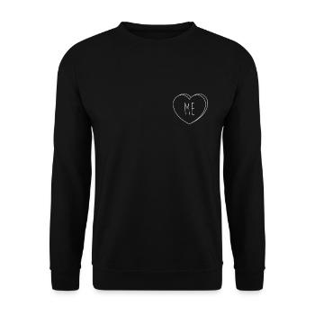 SELF LOVE | Coeur "moi" | blanc - Sweat-shirt Unisexe - noir - Devant - Alina (178cm) & Michal (187cm)