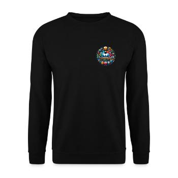 Gym & Fitness Theme - Unisex Sweatshirt - black - Front - Alina (178cm) & Michal (187cm)