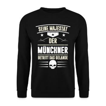 MUNICH - Unisex Sweatshirt - black - Front - Alina (178cm) & Michal (187cm)