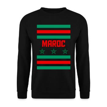 Maroc - Sweat-shirt Unisexe - noir - Devant - Alina (178cm) & Michal (187cm)