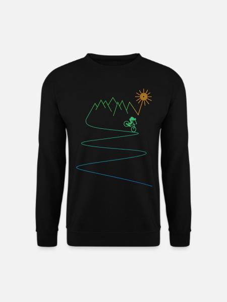 Mountainbike Radsport Fahrrad mtb - Unisex Pullover - Schwarz