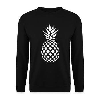 Ananas - Unisex Pullover - Schwarz - Vorne - Alina (178cm) & Michal (187cm)