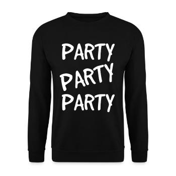 Party Party - Unisex Sweatshirt - black - Front - Alina (178cm) & Michal (187cm)