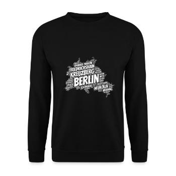 Berlin - Unisex Pullover - Schwarz - Vorne - Alina (178cm) & Michal (187cm)