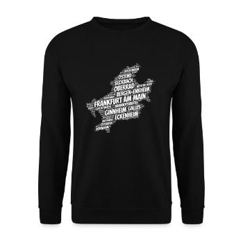 Frankfurt - Unisex Pullover - Schwarz - Vorne - Alina (178cm) & Michal (187cm)