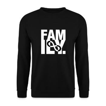 famille - Sweat-shirt Unisexe - noir - Devant - Alina (178cm) & Michal (187cm)